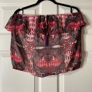 Bebe Floral Crop Top Size Large